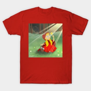 Little Red Riding Hood Stops For Flowers! T-Shirt